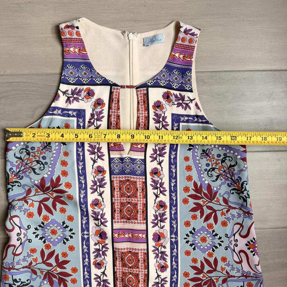 Abbetine Sleeveless Patterned Mini Shift Dress Si… - image 4